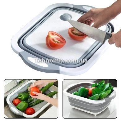 Складная разделочная доска 3 в 1 для мытья и резки овощей