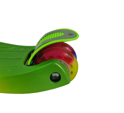 Самокат дитячий Best Scooter 0072Е колеса PU світяться Зелено-жовто-червоний