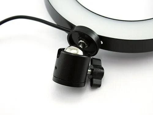 Кольцевая светодиодная LED лампа ZD666 26 см Черная