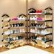 Стелаж для зберігання взуття 5 полиць Shoe rack Чорний SKLM-16-5