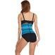 Утягивающий пояс для похудения Waist training corset Голубой-черный S