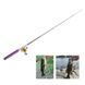 Складна міні вудка 97 см Fishing Rod In Pen Case Purple