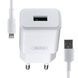 Мережевий зарядний пристрій блок живлення XO L92D QC3.0 18W with Lightning cable