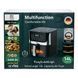 Аерогриль на 2 тіни з чашею 14л Prime Kitchen AF1012DT Чорний із сірим