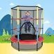 Батут дитячий розкладний із захисною сіткою 140*185см JumpFit Trampoline-04 Чорний
