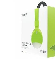 Бездротові Bluetooth навушники Gorsun GS-E86 Micro SD Зелені