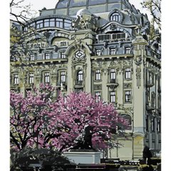 Картина по номерам Strateg ПРЕМИУМ Отель на Дерибасовской с лаком размером 40х50 см SY6564