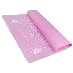 Кондитерський силіконовий килимок для розкочування тіста 70 на 70см Рожевий
