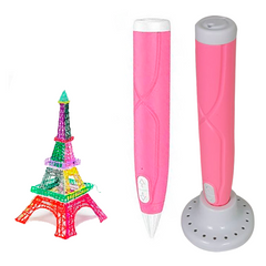 3D ручка для малювання 3D pen 6-1 Рожева