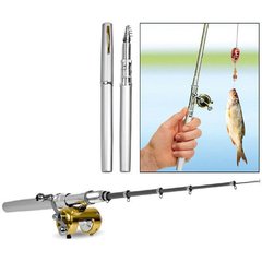 Складная мини удочка 97 см Fishing Rod In Pen Case Black Grey