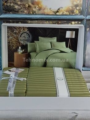 Постільна білизна Romeo Line moss Сатин-страйп Бавовна Євро розмір