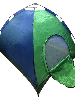 Палатка автоматическая 2-х местная Синяя с серым дном