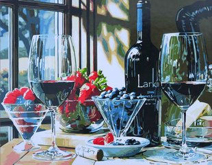 Картина за номерами VA-0292 "Вино і ягоди" 40 * 50см