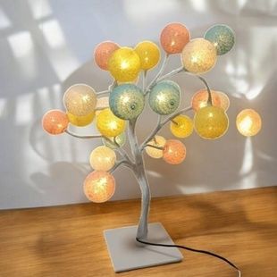 Лампа настольная Дерево с цветными шарами LED SFK-28 24 LED теплый свет 220V
