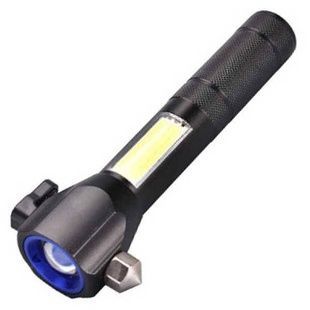 Ліхтар ручний аварійний t6-28LED USB + склобій Синій