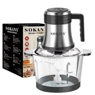 Подрібнювач чоппер зі скляною чашею 3 літри 800 Вт SOKANY SK-7026