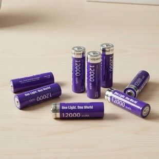 Комплект акумуляторів 2шт LI-ON 12000mah/3.7V/7.4WH 18650мАч OneLight Фіолетові