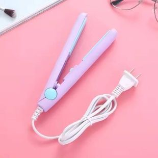 Мини-плойка утюжек для волос дорожная Make Time Фиолетовый с голубым