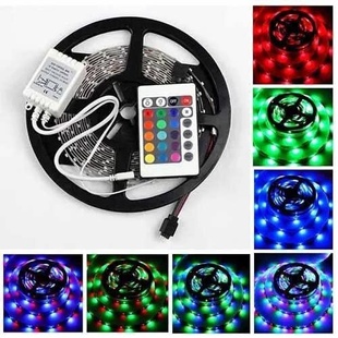 Светодиодная лента 5050 300 LED RGB 5м с пультом и блоком питания Маленькая