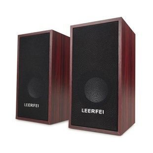 Колонки для комп'ютера ПК LEERFEI D-091 Червоне дерево