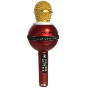 Караоке - микрофон WSTER 878 micro SD FM радио Красный