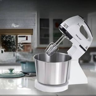 Миксер стационарный с чашей из нержавеющей стали 2л 250W Sokany SK-6620 Stand Mixer Белый