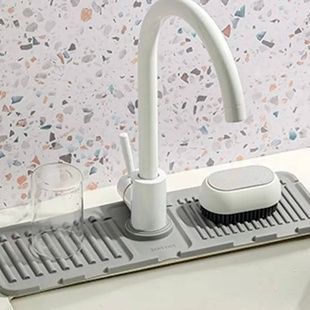 Килимок бризковик на кран Drain mat LY-692 Сірий
