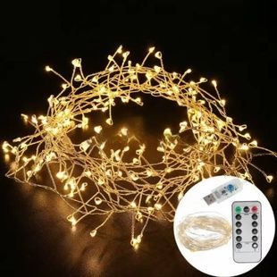 Гірлянда Мішура пухнаста з пультом 3м 100LED USB LU995