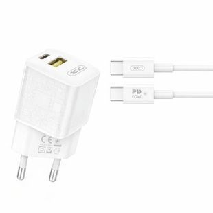 Мережевий зарядний пристрій блок живлення XO CE05 PD30W+QC3.0 18 W