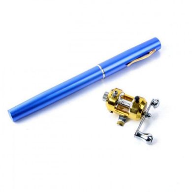 Складна міні вудка 97 см Fishing Rod In Pen Case Blue