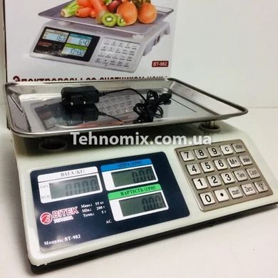 Весы торговые электронные BITEK BT-982 до 55 кг