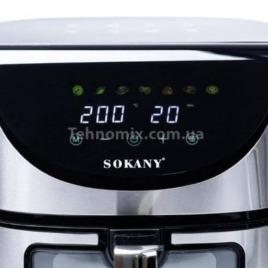 Аерофритюрниця 9,5л 2400Вт Sokany SK-10067 Чорна з сірим