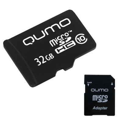 Карта пам'яті QUMO 32 Gb Class 10 UHS-1 з SD адаптером