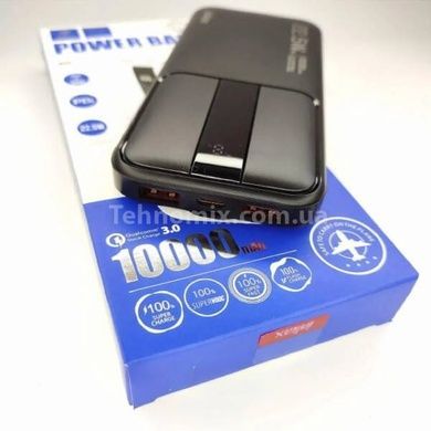 Power bank на два виходи з дисплеєм із швидкою зарядкою 10000 mAh INKAX PBQ-06 Чорний