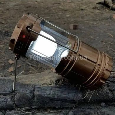 Фонарь кемпинговый с солнечной панелью и встроенным аккумулятором Jia Hao JH-5880 BR00011 Коричневый