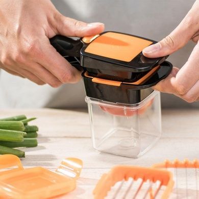 Овочерізка з контейнером Nicer Dicer Quick помаранчева