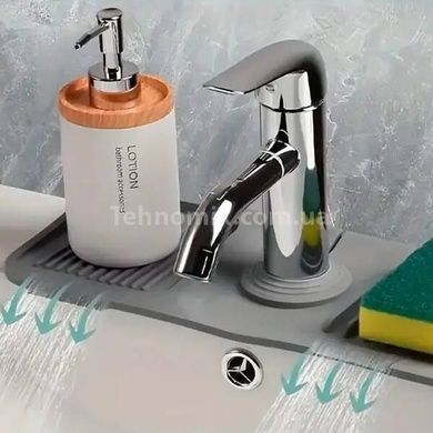 Коврик брызговик на кран Drain mat LY-692 Серый
