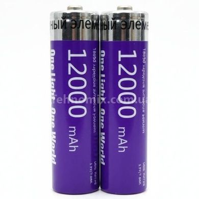 Комплект аккумуляторов 2шт LI-ON 12000mah/3.7V/7.4WH 18650мАч OneLight Фиолетовые