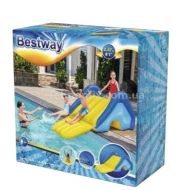 Горка надувная для бассейнов 247*124*100см до 70кг Bestway BW52453 Желто-голубая