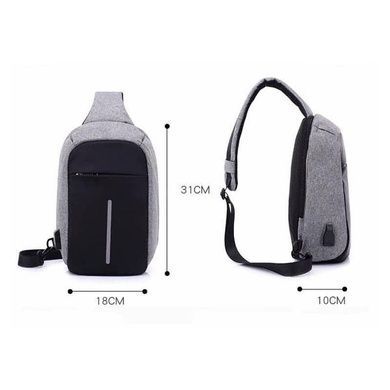 Сумка Анти Злодій Bobby Mini&nbsp;bag через плече сірий