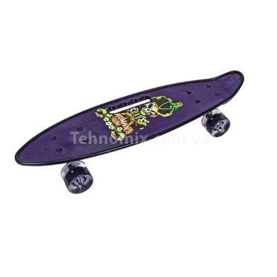 Пенни борд со светящимися колесами PU Penny Board Scale Sports Universe Скелет