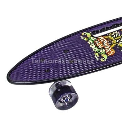 Пенни борд со светящимися колесами PU Penny Board Scale Sports Universe Скелет