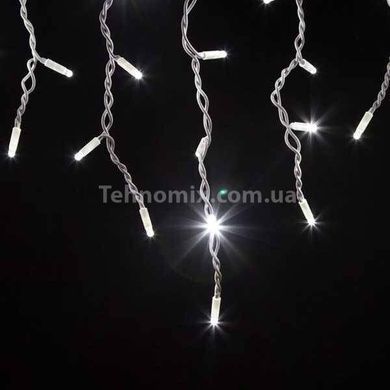 Гирлянда уличная бахрома прозрачный провод 120LED 5м Белая