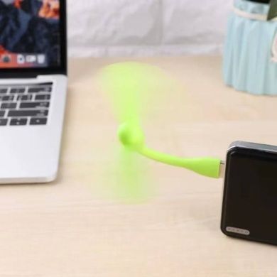 Мини-вентилятор для ноутбука, повербанка и ПК в USB Салатовый