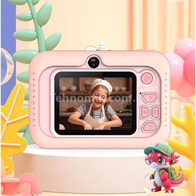 Дитячий фотоапарат Q6 DINOSAUR Рожевий
