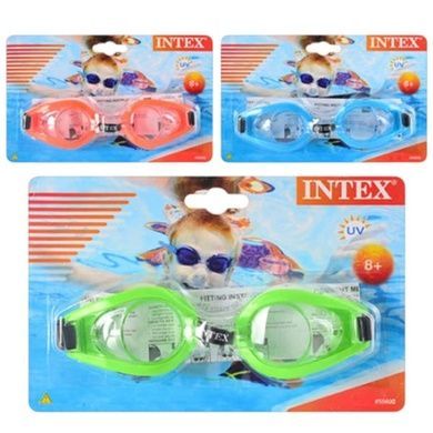 Окуляри для плавання захисні дитячі регульовані Intex 55602 блакитні