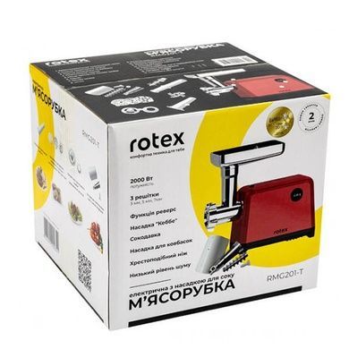Мясорубка электрическая ROTEX RMG201-T 2000 Вт Красная