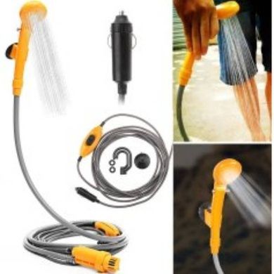 Автодуш портативний в прикурювач 12V Shower Set Помаранчевий