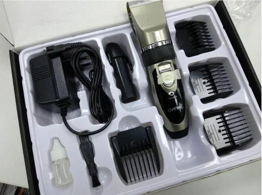 Профессиональная аккумуляторная машинка для стрижки GEMEI GM-6066 Серая