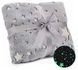 Детское флуоресцентное одеяло Звёзды Magic Blanket 100Х150 Серое